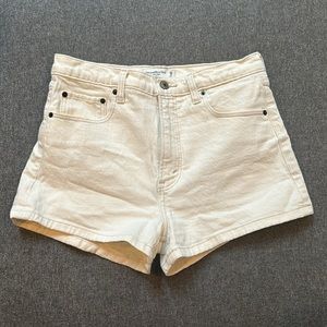 White Denim Shorts